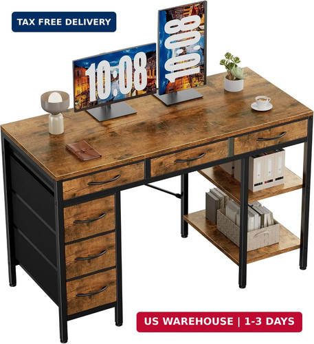 Computer desk with 6 - 47",