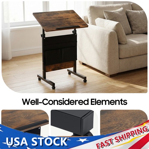 Rolling laptop desk computer - desk,
