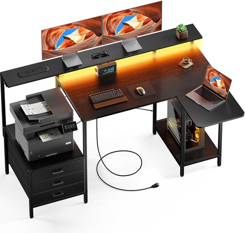 Computer desk with led lights - led,
