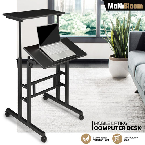 Rolling laptop desk adjustable - laptop,