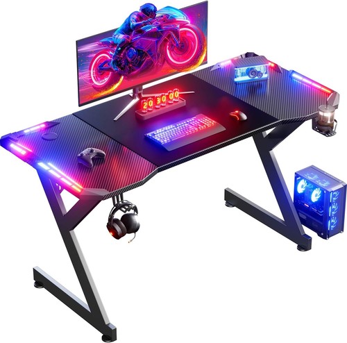 Inch gaming desk with led - desk,